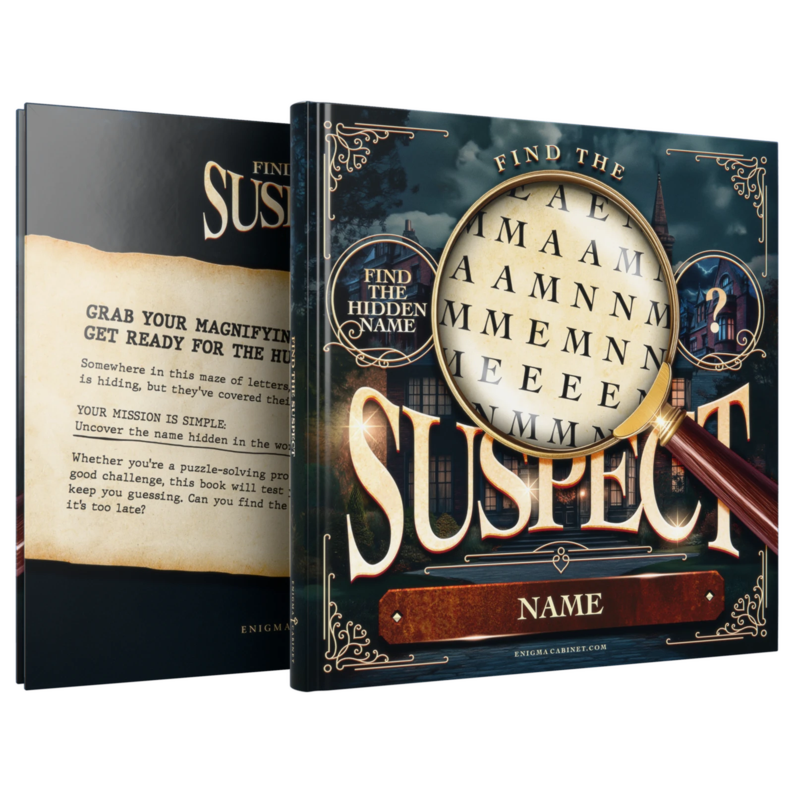 Personalized Find the Suspect puzzle book